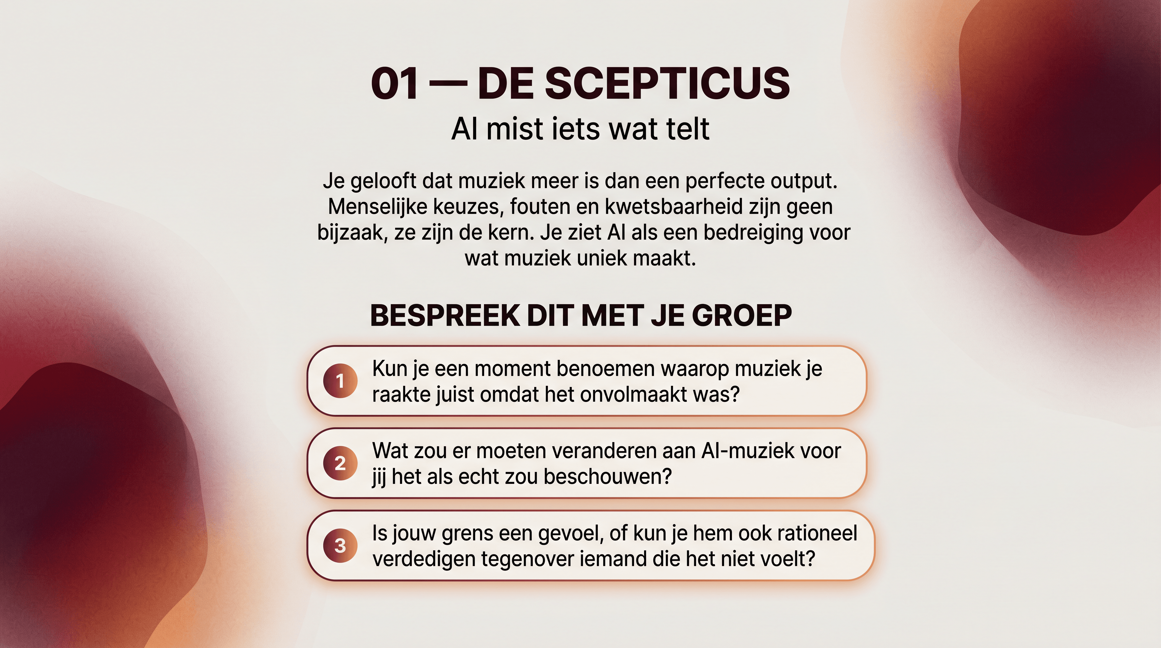 Voorkant van de profielkaart: De Scepticus